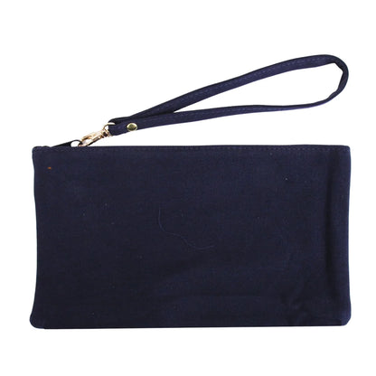 Cotton Wristlet Bag - Navy